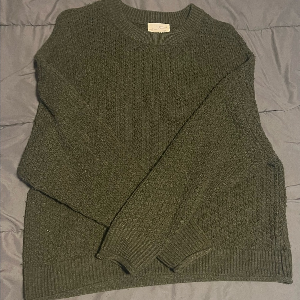 Universal Thread Olive Knit Pullover - image 1